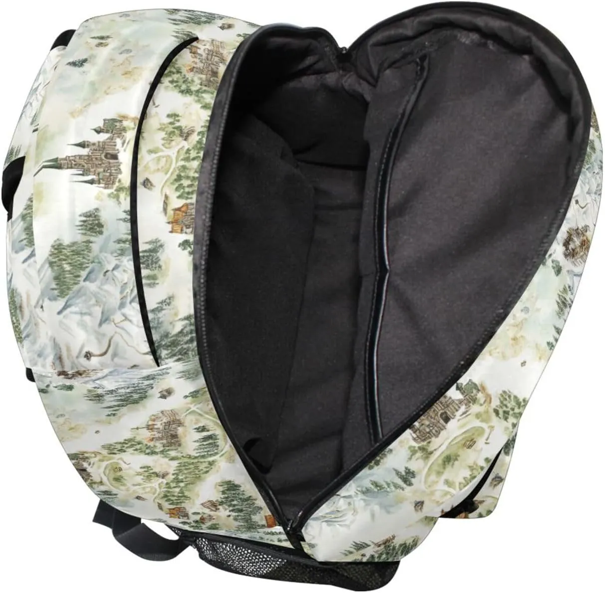 Laptop Backpack for Men Women Fashion Laptop Bag with Chest Strap for Business Work College Travel Trip Game Map