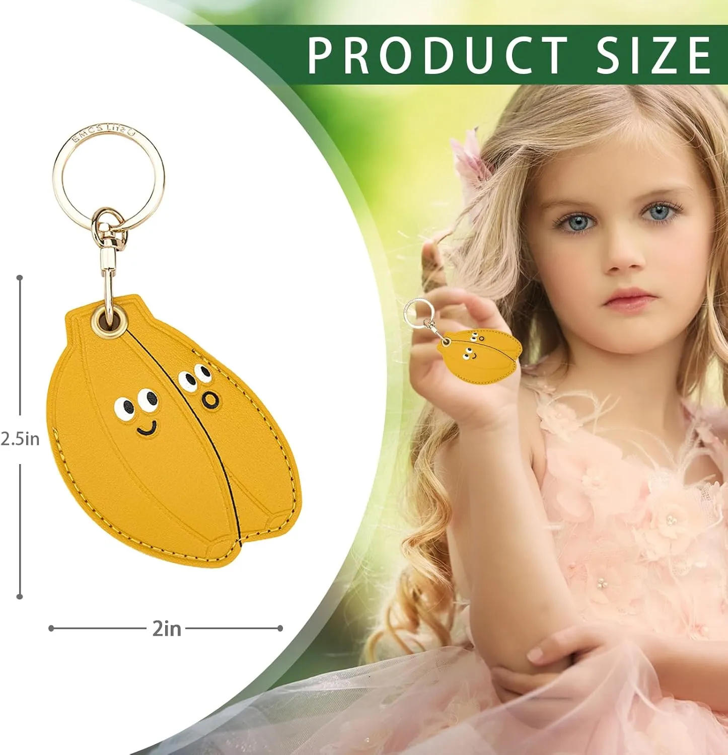 Leather Keychain Case Holder Compatible with Apple AirTag, GPS Airtag Keychain Finder Tracker with Key Ring, Anti-Scratch Protective Air Tag Cover