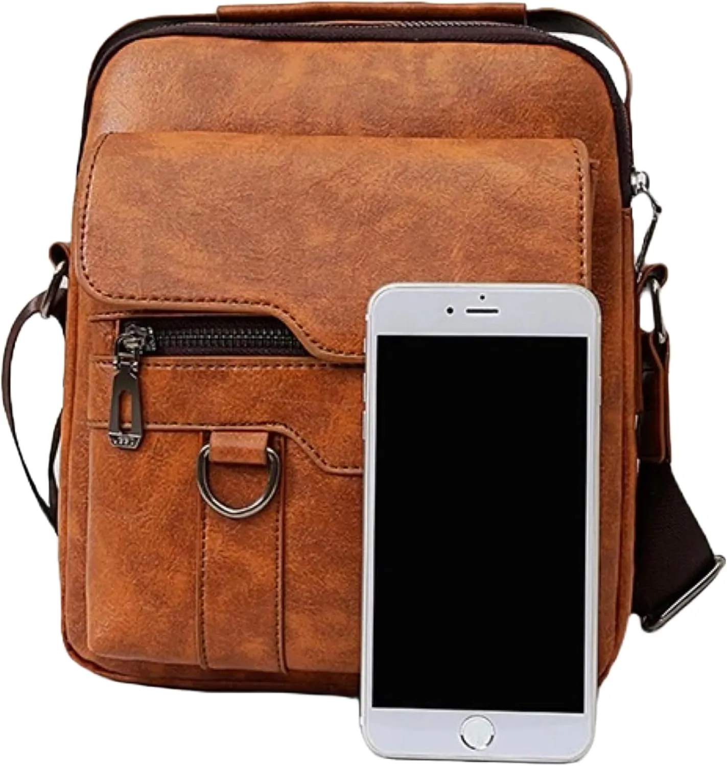 Leather Messenger Bag for Men, Stylish Briefcase for work & Office, Crossbody design, sleek leather finish