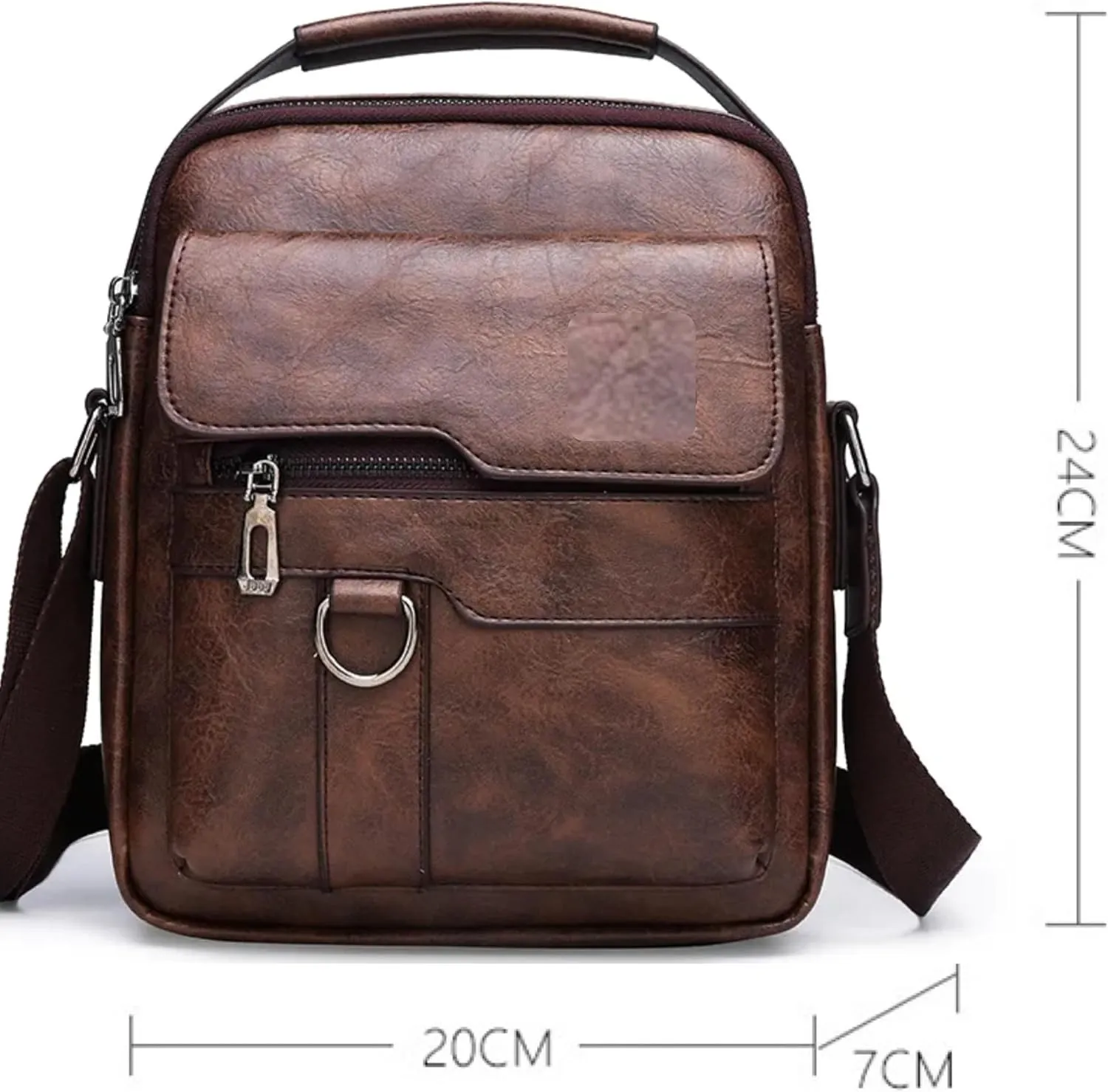 Leather Messenger Bag for Men, Stylish Briefcase for work & Office, Crossbody design, sleek leather finish
