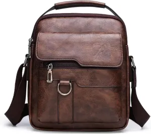 Leather Messenger Bag for Men, Stylish Briefcase for work & Office, Crossbody design, sleek leather finish
