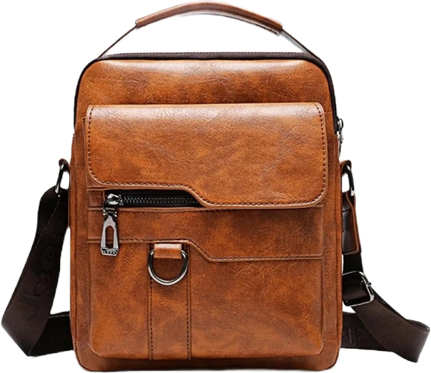 Leather Messenger Bag for Men, Stylish Briefcase for work & Office, Crossbody design, sleek leather finish