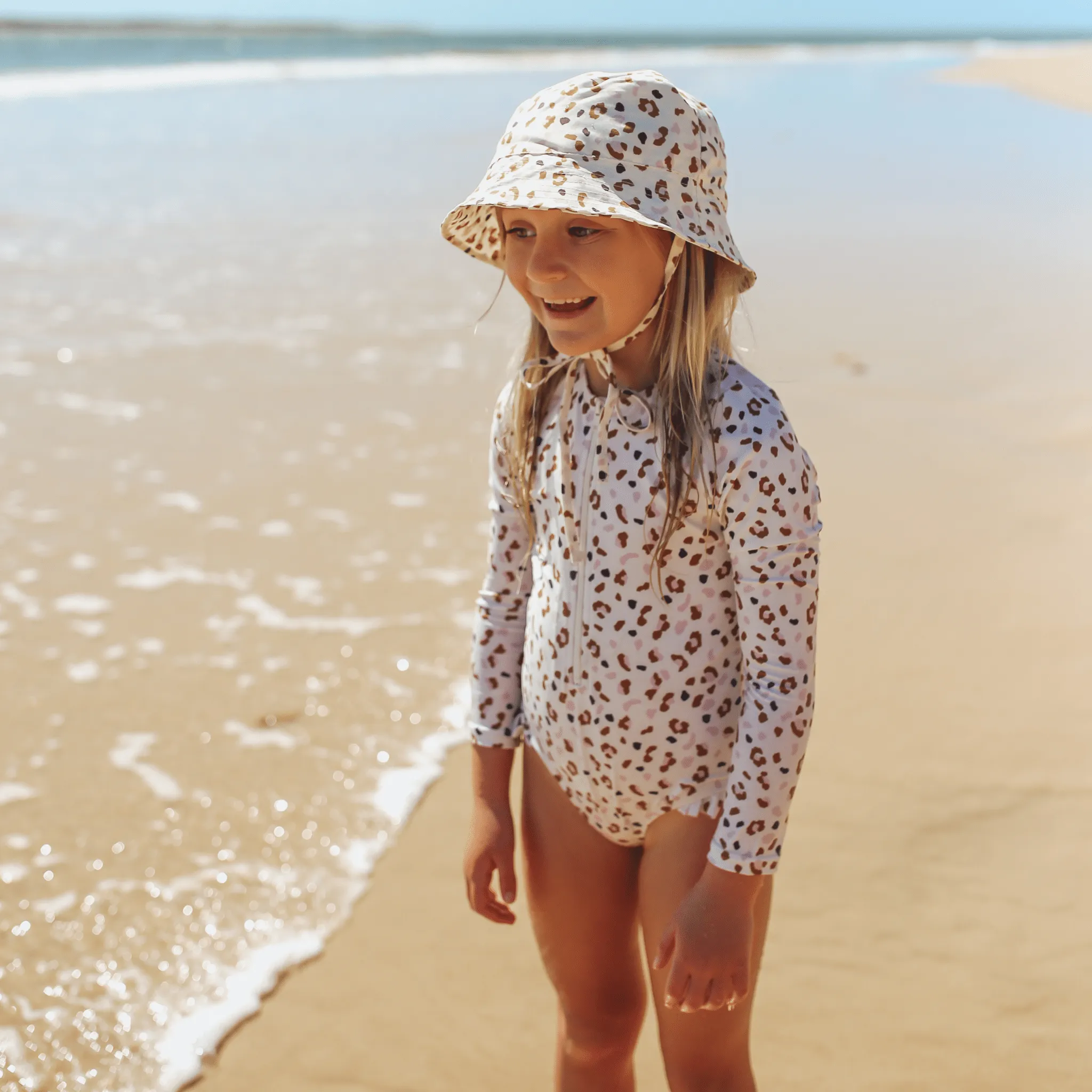 Leopard | Kaki UV Sun hat