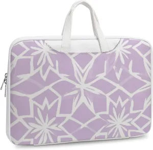 Light Purple Star Pattern Leather Bag Laptop Case Slim Water Resistant Computer Bags with Handle Briefcase for Work