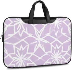 Light Purple Star Pattern Leather Bag Laptop Case Slim Water Resistant Computer Bags with Handle Briefcase for Work