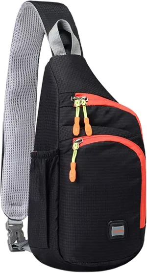 Lightweight Packable Backpack Nylon Fanny Pack Trendy Zipper Sling Bag With Side Pocket For Outdoor Sports
