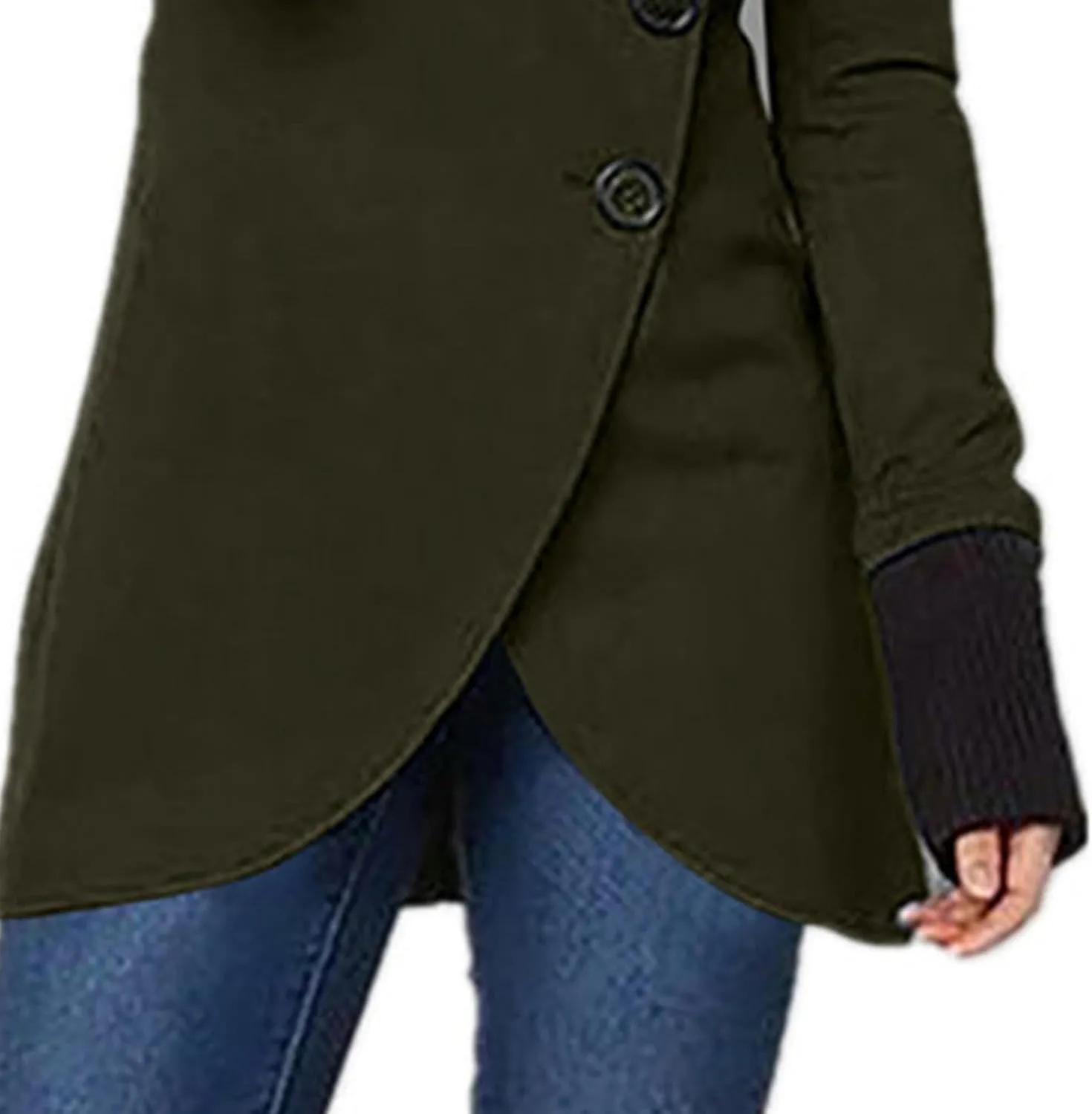 Maiyifu-GJ Women's Casual Trench Coat Fashion Jackets Single Breasted Long Sleeve Overcoat Windbreaker Coats Outerwear