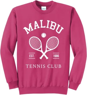 Malibu Tennis Club Relaxed Vintage Lightweight Preppy Sweatshirt