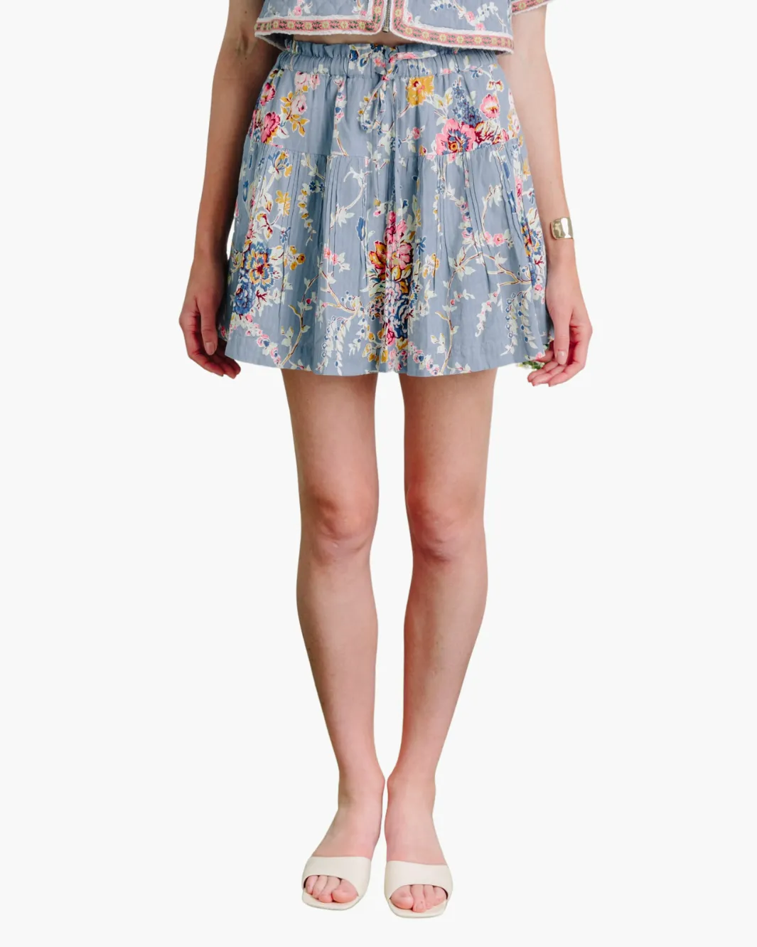 MELIE MINI SKIRT IN POWERSCOURT GARDEN FLORAL