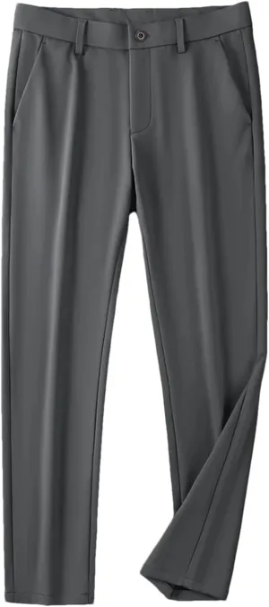 Men's Autumn Slim Fit Chinos Male Business Casual ork Straight Long Suit Trousers