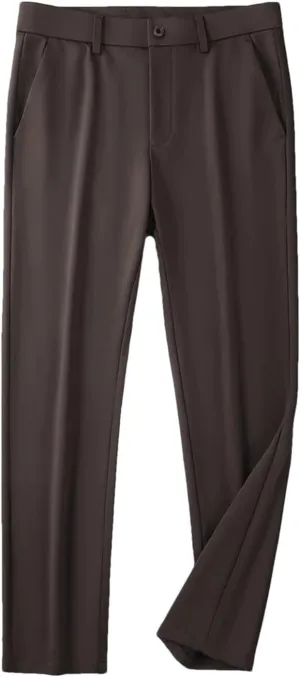 Men's Autumn Slim Fit Chinos Male Business Casual ork Straight Long Suit Trousers