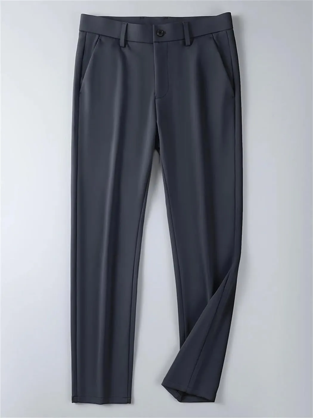 Men's Autumn Slim Fit Chinos Male Business Casual ork Straight Long Suit Trousers