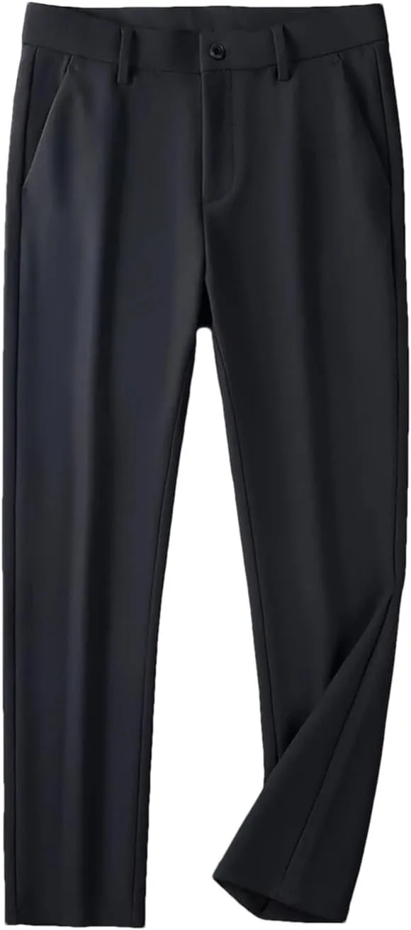 Men's Autumn Slim Fit Chinos Male Business Casual ork Straight Long Suit Trousers