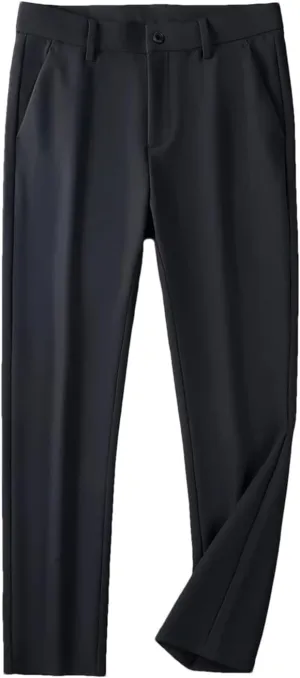 Men's Autumn Slim Fit Chinos Male Business Casual ork Straight Long Suit Trousers