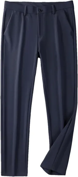 Men's Autumn Slim Fit Chinos Male Business Casual ork Straight Long Suit Trousers