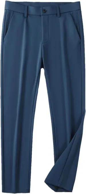 Men's Autumn Slim Fit Chinos Male Business Casual ork Straight Long Suit Trousers