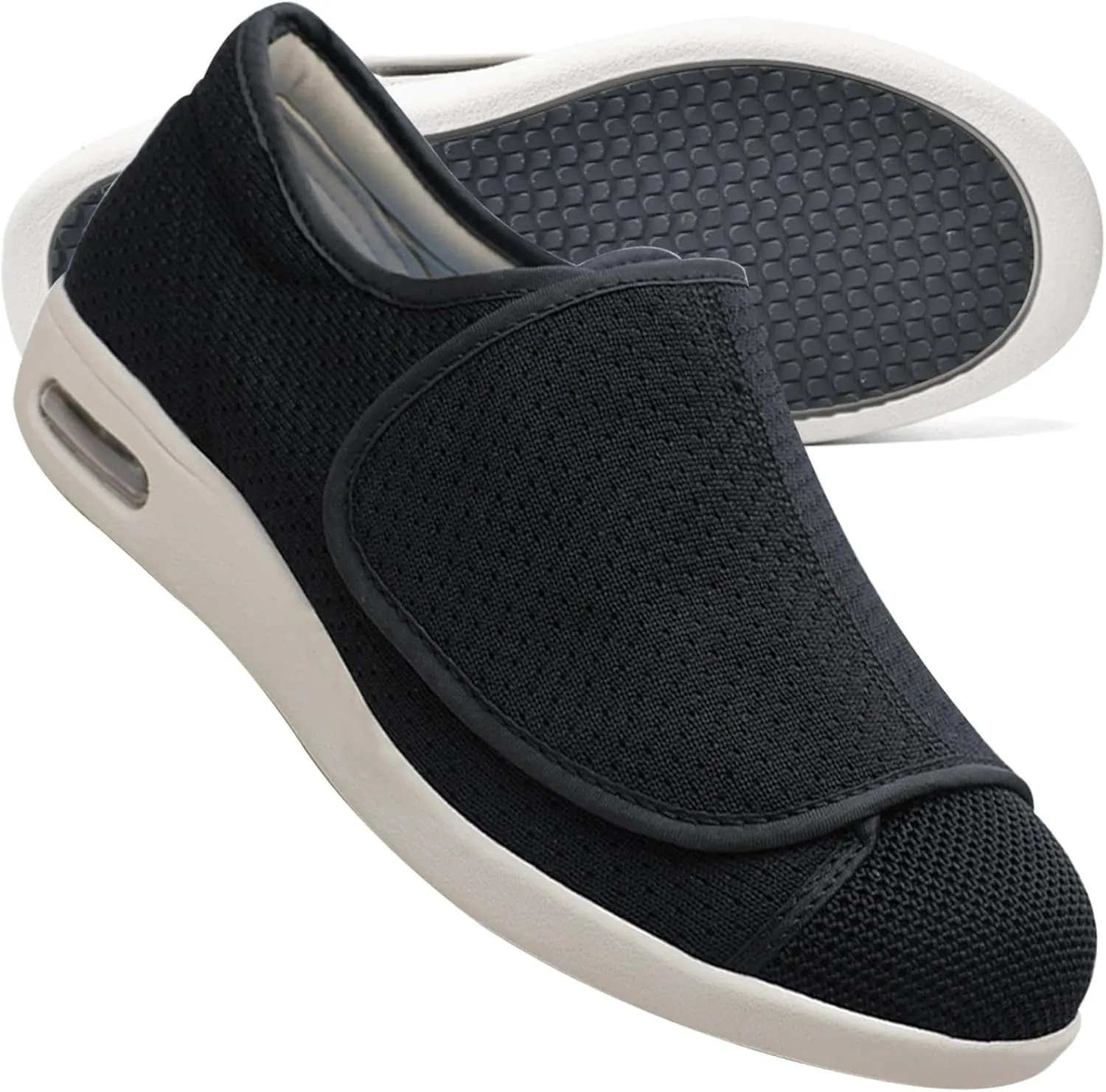 Mens Extra Wide Fit Diabetic Shoes Outdoor Trainers Men Comfortable Loafers Easy Close Orthopedic Slippers for Swollen Feet Plantar Fasciitis Adjustable Lightweight Walking Trainers