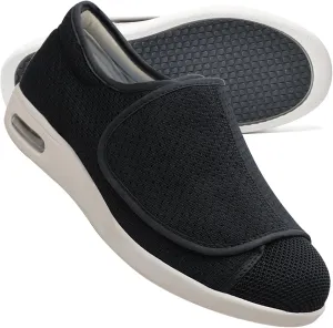 Mens Extra Wide Fit Diabetic Shoes Outdoor Trainers Men Comfortable Loafers Easy Close Orthopedic Slippers for Swollen Feet Plantar Fasciitis Adjustable Lightweight Walking Trainers