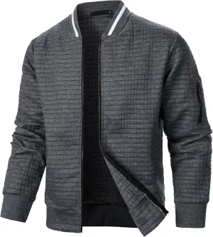 Men's Lightweight Jacket Full Zip Casual Coat Outdoor Windbreaker Jacket Fall Stylish Casual Sports Coats with Pocket