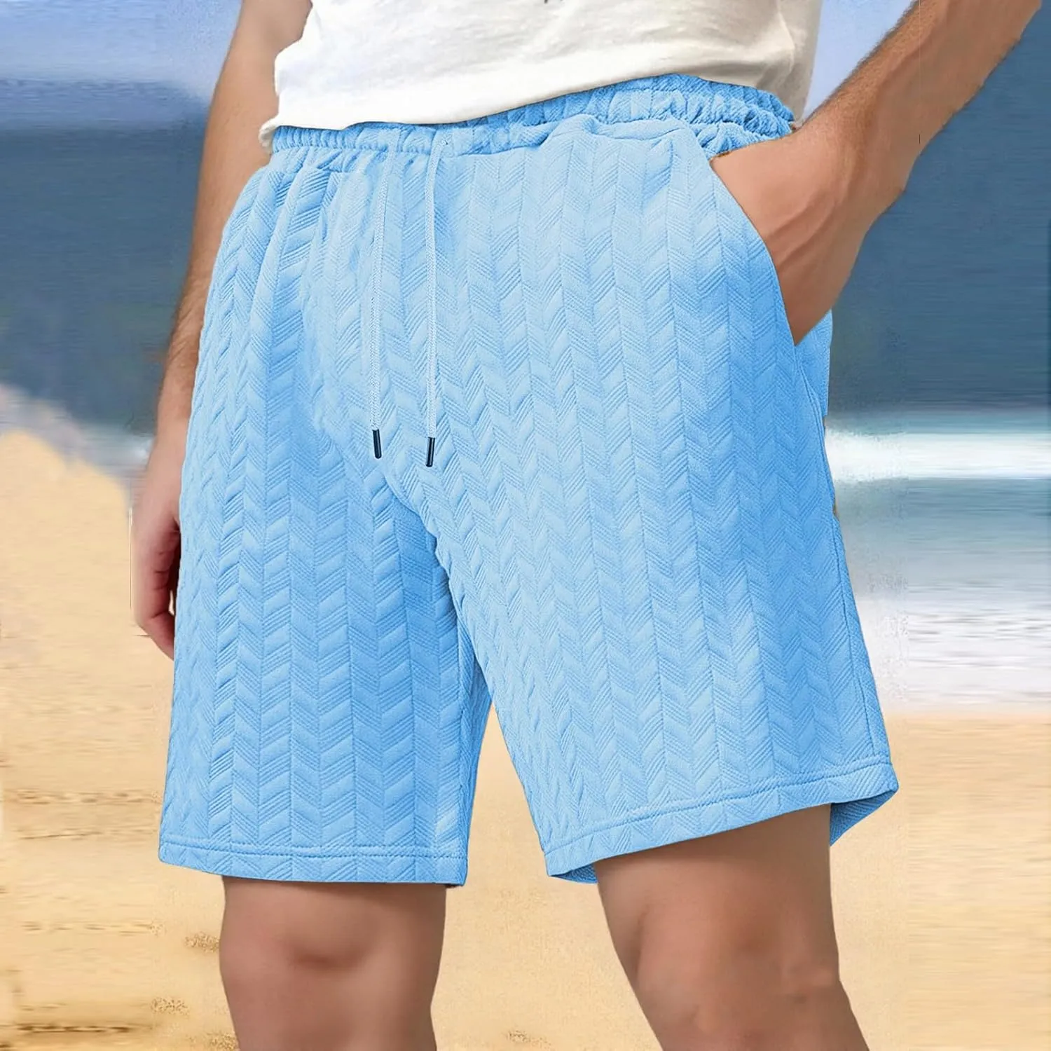 Mens Linen Pants Plaid Gym Slacks Swim Hiking Skinny Public Travel Football Sport Resort Wear with Pockets Baggy Cargo