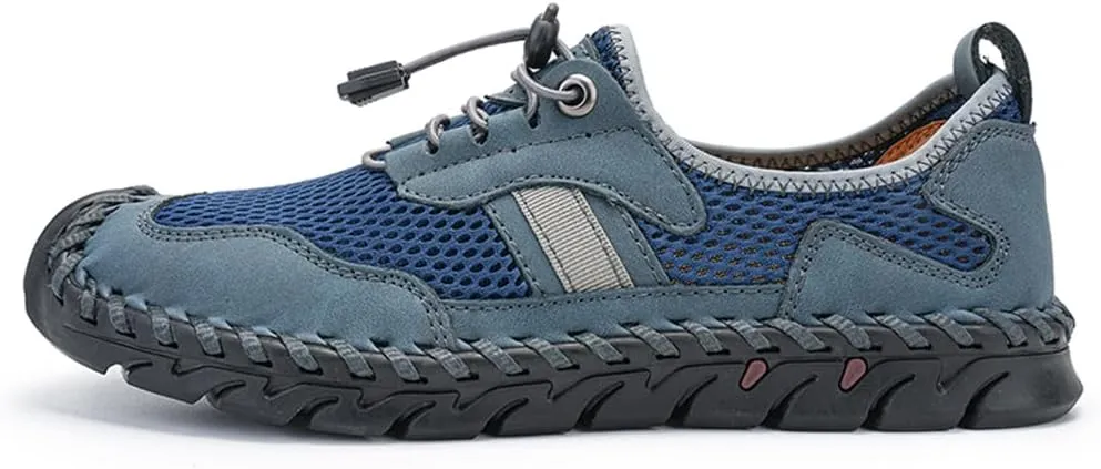 Men's Outdoor Mesh Hiking Shoes Slip-on Summer Sports Shoes Breathable Mesh Non-Slip Lightweight Casual Sneakers