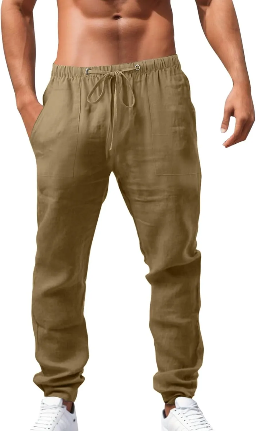 Men's Pant Casual Plus Size Jogger Active Wear Sweatpant Elasticated Stretch Waist Cargo Combat Work Pant
