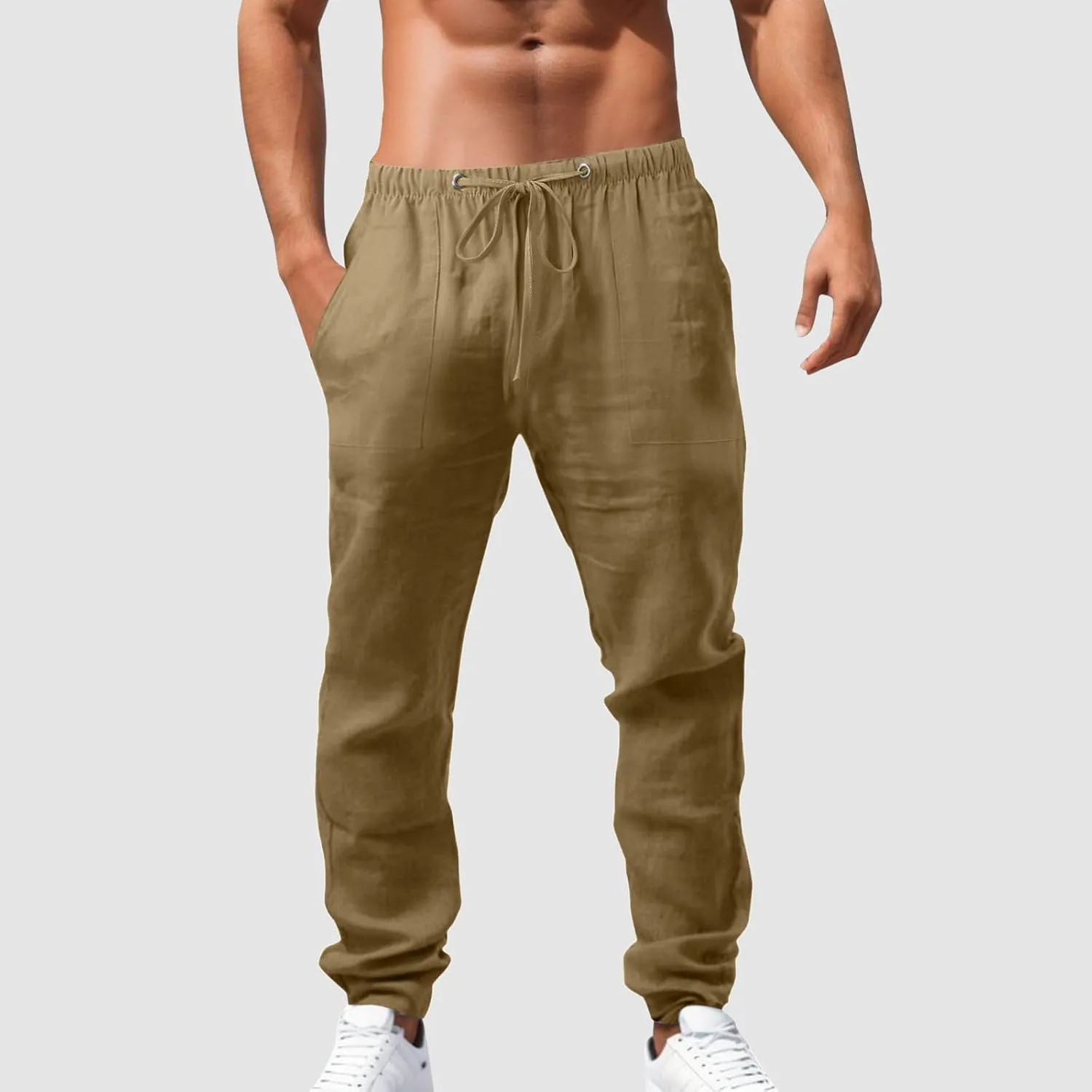 Men's Pant Casual Plus Size Jogger Active Wear Sweatpant Elasticated Stretch Waist Cargo Combat Work Pant