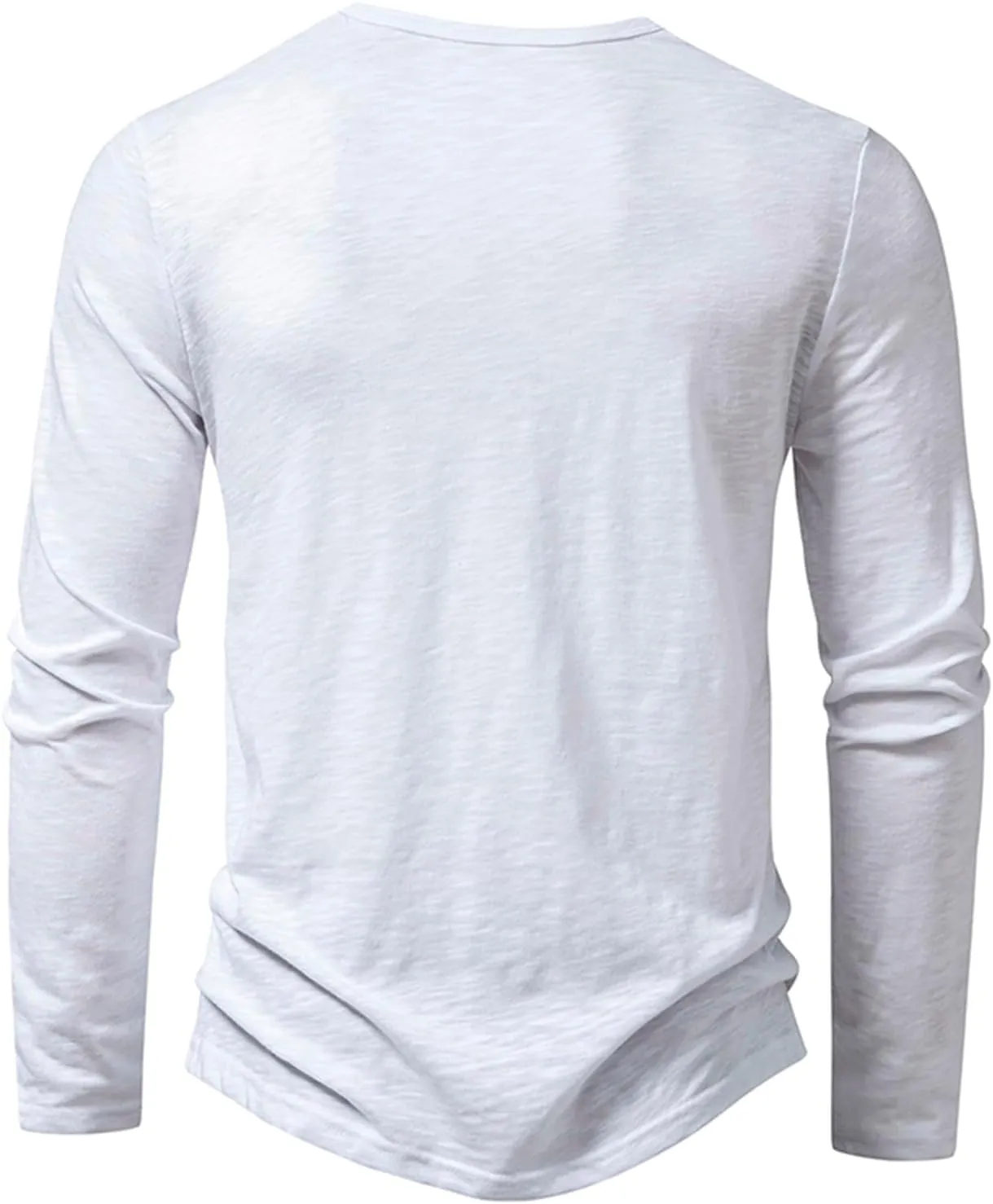 Men's Slim Fit Henley Shirts Long Sleeve Lightweight Fashion Casual Cotton Basic T Shirts 4 Buttons Polo Stretchy Pullover