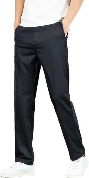 Men's Summer Thin Stretch Slim Fit Formal Pants Straight Business Fashion Trousers