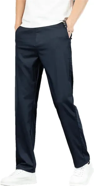Men's Summer Thin Stretch Slim Fit Formal Pants Straight Business Fashion Trousers