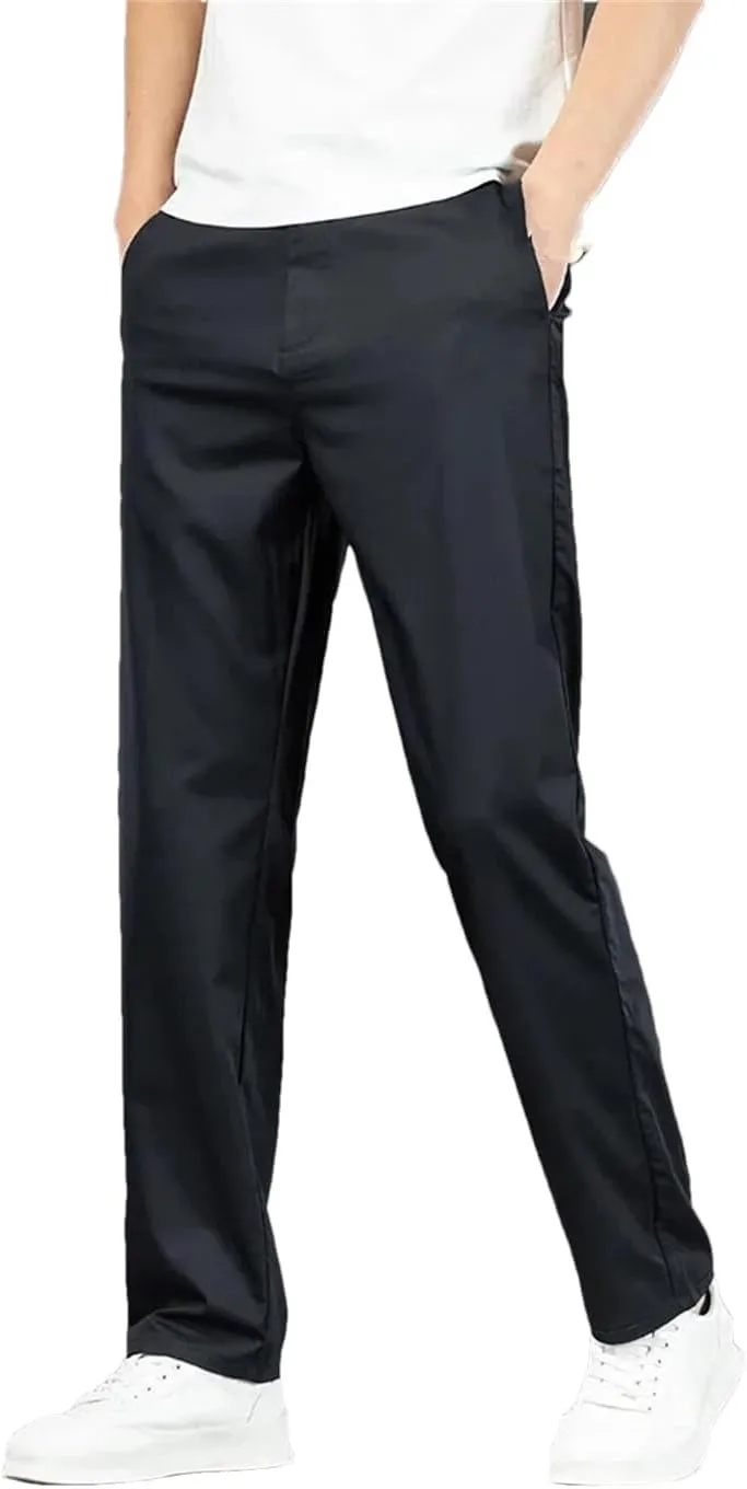 Men's Summer Thin Stretch Slim Fit Formal Pants Straight Business Fashion Trousers