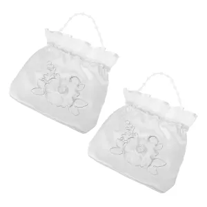 Milisten Elegant Bridal Bags Drawstring Money Purses for Wedding Day Bridesmaid Purse Set
