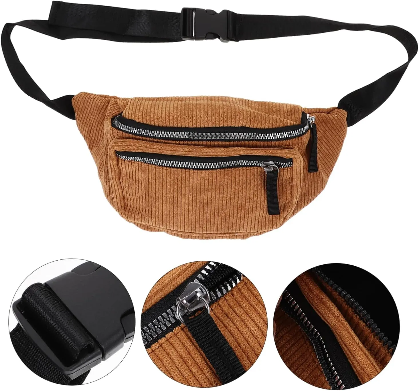 Mini Crossbody Bag for Women Brown Purse Woman Waist Pouch Fashion Stylish Chest Pack