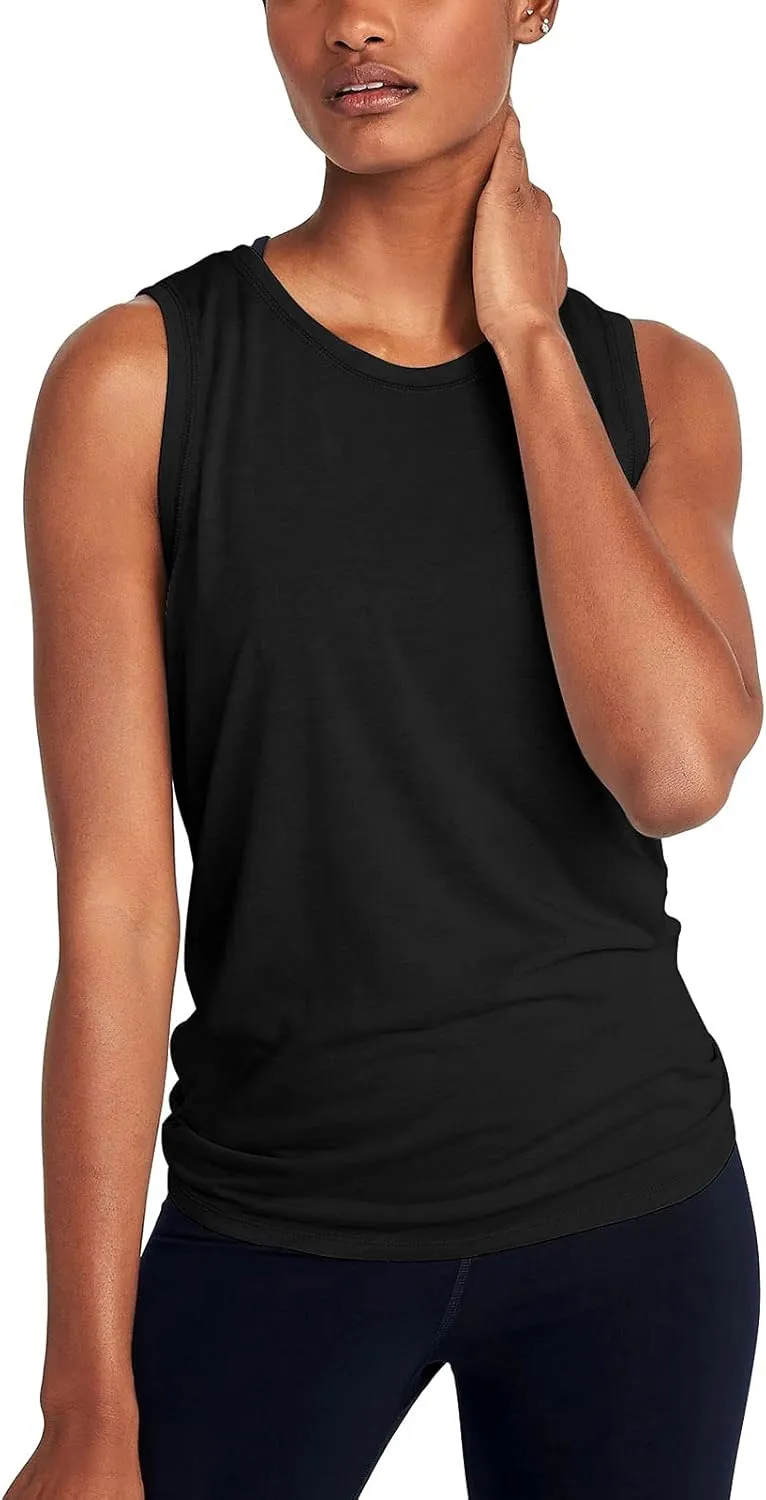 Mippo Workout Tops for Women Open Back Shirts Yoga Athletic Tops Running Muscle Tank Tops