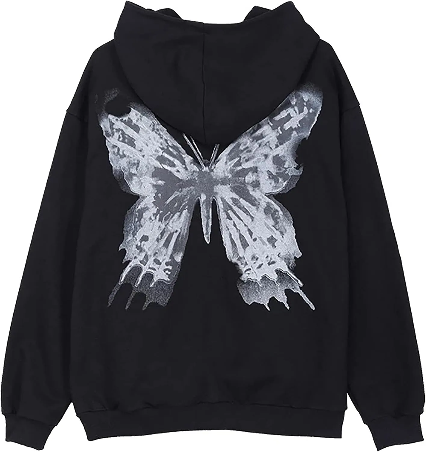 MISSACTIVER Womens Casual Graphic Printed Hoodies Oversized Zip Up 90S E-Girl Streetwear Grunge Jacket