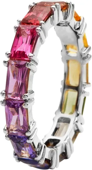 Multi Color Zircon Women'S Ring Simple Fashion Jewelry Stackable Jewelry Accessories for Mother Day Mom Gifts
