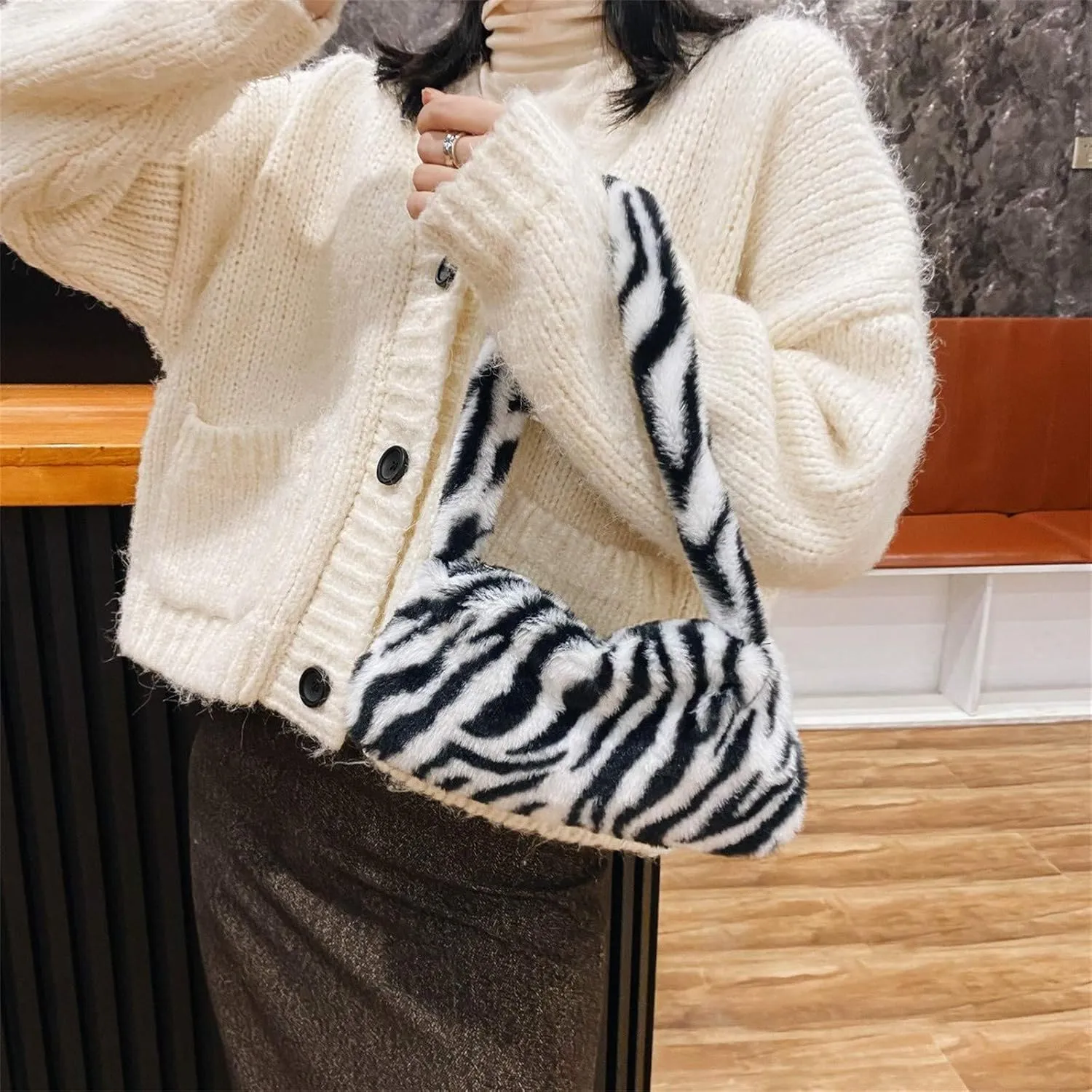 Multi Pocket Shoulder Bags for Woman Lightweight Quilted Fabric Handbags for Women Womens Elegant Evening Bag(A)