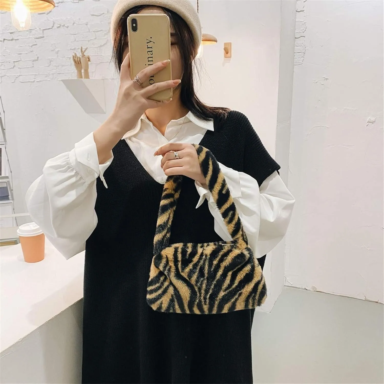 Multi Pocket Shoulder Bags for Woman Lightweight Quilted Fabric Handbags for Women Womens Elegant Evening Bag(B)