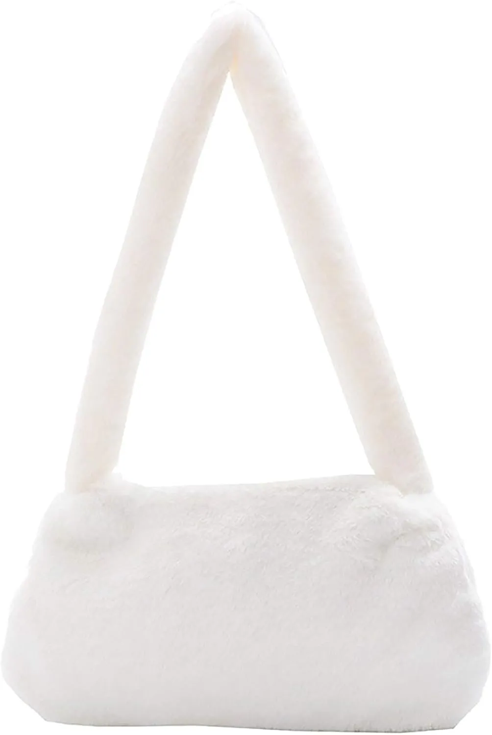 Multi Pocket Shoulder Bags for Woman Lightweight Quilted Fabric Handbags for Women Womens Elegant Evening Bag(White)