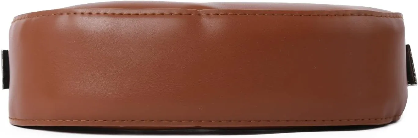 Multi Pocket Shoulder Bags for Woman Waterproof Nylon Crossbody Bags for Woman Trendy Womens Elegant Evening Bag(Brown)