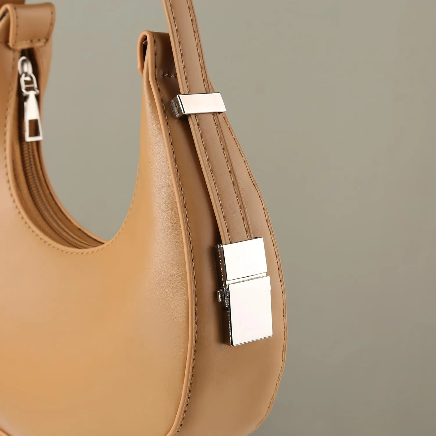 Multi Pocket Shoulder Bags for Woman Waterproof Nylon Crossbody Bags for Woman Trendy Womens Elegant Evening Bag(Khaki)