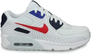 Nike Air Max 90 GS Running Trainers CZ8650 Sneakers Shoes (UK 4 US 4.5Y EU 36.5, White University red 100)
