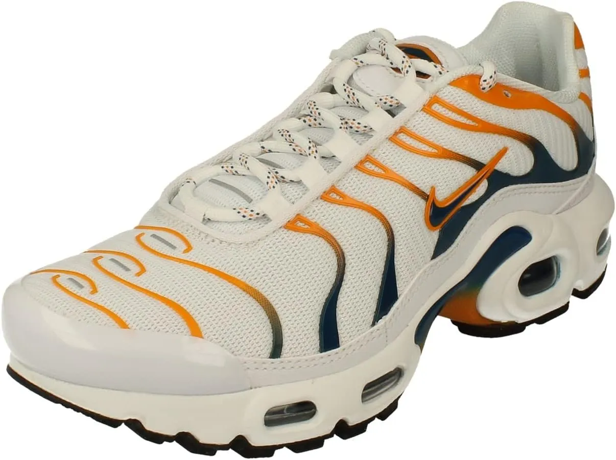 Nike Air Max Plus GS Running Trainers DV7083 Sneakers Shoes (UK 5 US 5.5Y EU 38, White Marina Kumquat Black 100)
