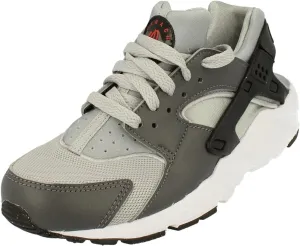 Nike Huarache Run GS Trainers DX1091 Sneakers Shoes (UK 5 US 5.5Y EU 38, Wolf Grey Black Dark Grey 001)