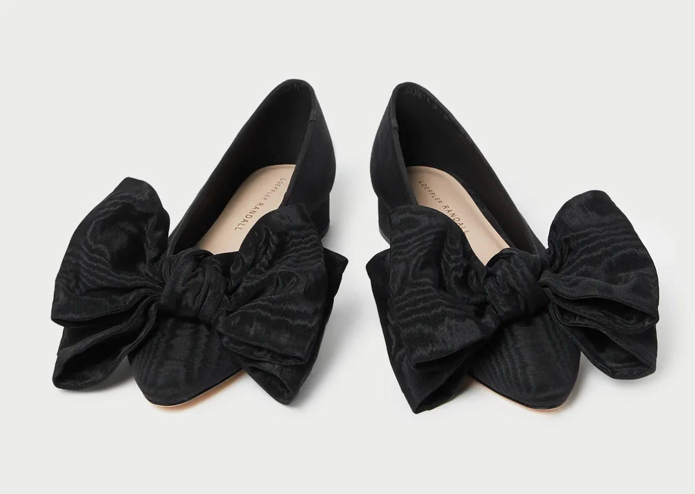 Noa Bow Flat - Black Moire