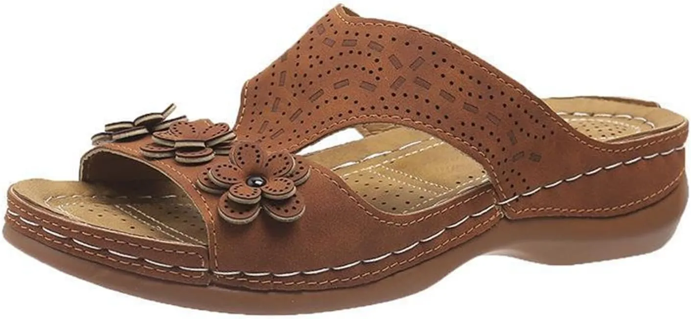 Orthopedic Sandals For Women Arch Support 2024 Flip Flops Soft Summer Beach Shoes Dressy Comfortable Orthotic Slides Slippers