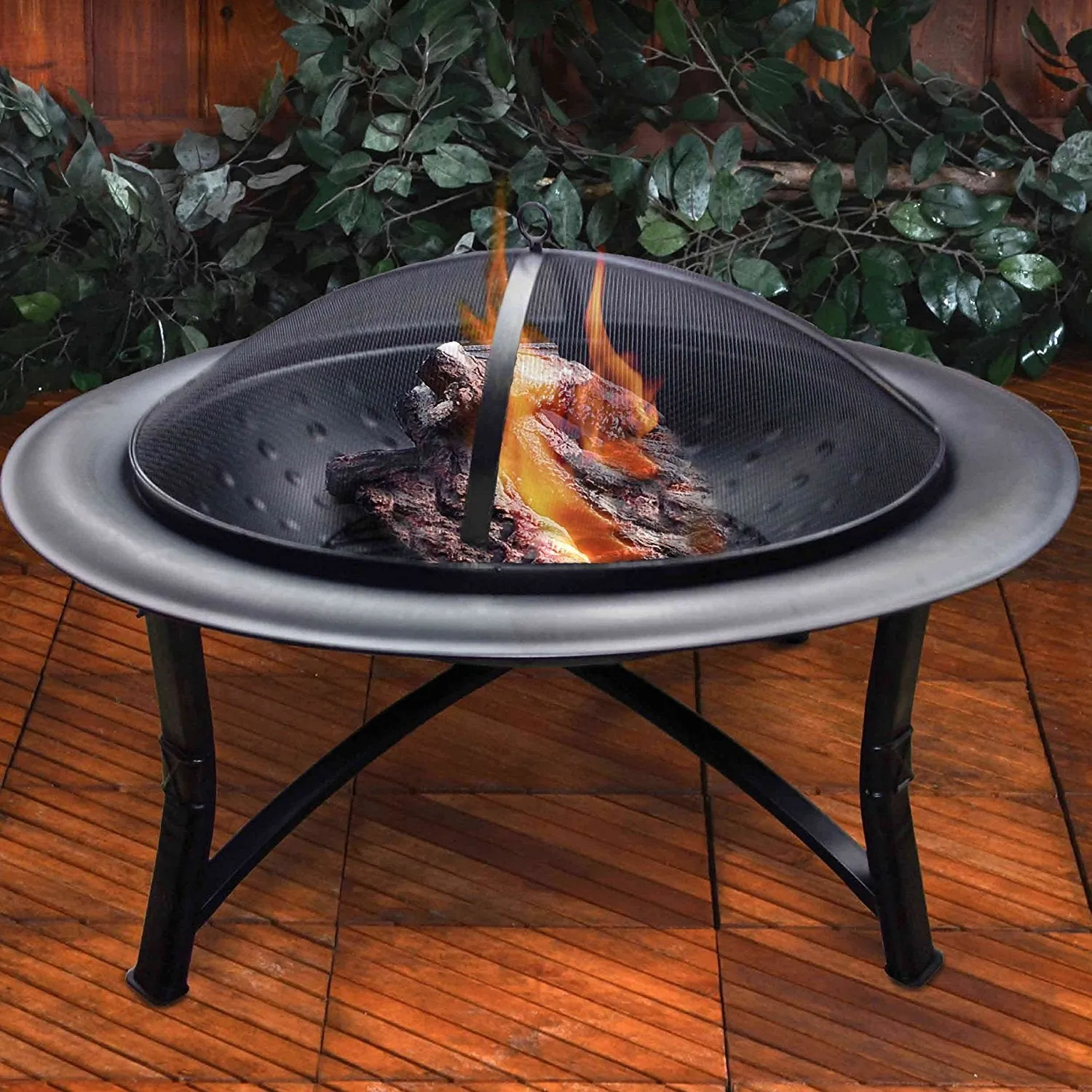 Outdoor Escapes Steel Fire Pit, 35-Inch