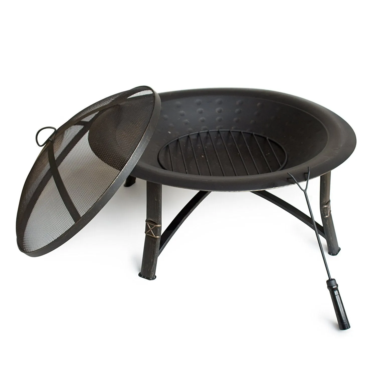 Outdoor Escapes Steel Fire Pit, 35-Inch