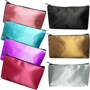 Pack of 7 Fashion Design Muliti-functional Bag Using as Makeup bag or Cosmetic Pouch or Travel Toiletry or Carrying Purse (Pink/Sky Blue/Hotpink/Purple/Gold/Silver/Black)
