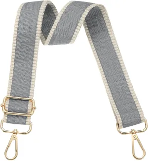 PATIKIL Purse Strap, Adjustable Crossbody Bag Straps Wide Shoulder Strap Universal Replacement Shoulder Bag Belt for Women's Handbags Canvas Satchels Bag Backpack, Light Grey